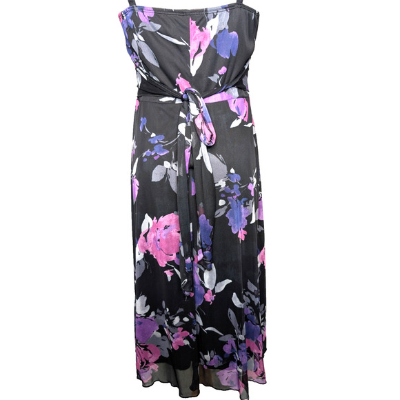 VTG Y2K Babydoll Dark Fairy Whimsigoth Rosette Square Neck Bustier Dress 8 - Picture 4 of 14